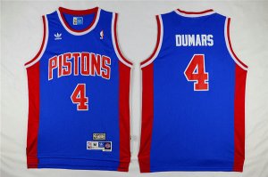 Maillot De Basket Detroit Pistons Joe Dumars 4 Retro Engrener Bleu